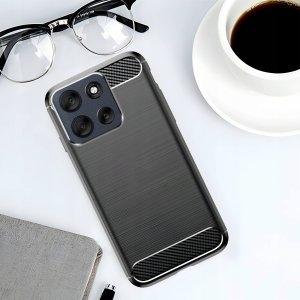 Hello Case Etui do Motorola Moto G56 (Czarne, Pancerne, Karbonowe, Ochronne, Case) 4
