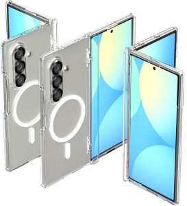 Spigen Etui Ultra Hybrid Pro Mag MagSafe do Samsung Galaxy Z Fold 7 Clear/white 2