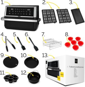 Air Fryer Frytkownica beztłuszczowa 11L Yoer MegaCrisp AF03BK 15