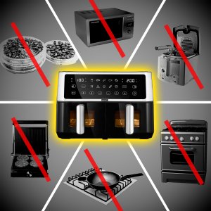 Air Fryer Frytkownica beztłuszczowa 10L Yoer DualCrisp AF02BK 4