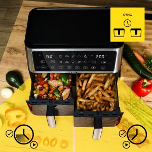 Air Fryer Frytkownica beztłuszczowa 10L Yoer DualCrisp AF02BK 8
