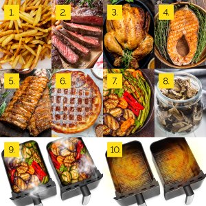 Air Fryer Frytkownica beztłuszczowa 10L Yoer DualCrisp AF02BK 10