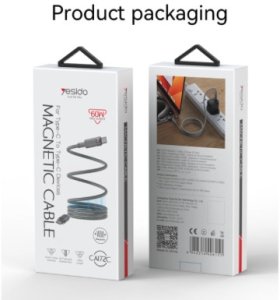 Kabel USB Pan i Pani Gadżet USB-C - USB-C 1 m Szary (CA172C) 3