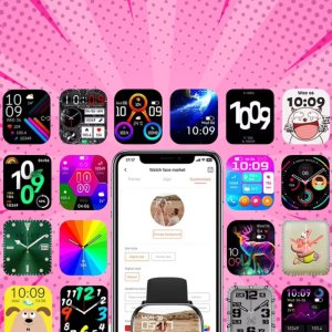 Smartwatch Rubicon Zegarek na Komunię SMARTWATCH Rubicon RNCF31 pink/black 11