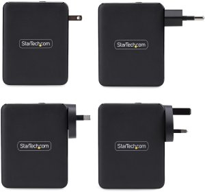 Ładowarka StarTech .com 140W USB-C Wall Charger, USB-C/USB-A, PD GaN Power Adapter - Zasilacz - Technologia GaN - 140 Watt - 5 A - Power Delivery 3.1 - 4 wyjściowe złącza (USB, 3 x USB-C) - czarny 4