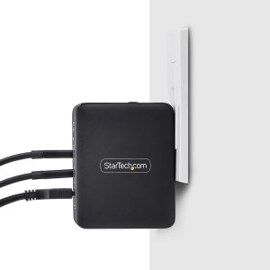Ładowarka StarTech .com 140W USB-C Wall Charger, USB-C/USB-A, PD GaN Power Adapter - Zasilacz - Technologia GaN - 140 Watt - 5 A - Power Delivery 3.1 - 4 wyjściowe złącza (USB, 3 x USB-C) - czarny 6