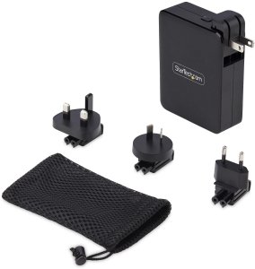 Ładowarka StarTech .com 140W USB-C Wall Charger, USB-C/USB-A, PD GaN Power Adapter - Zasilacz - Technologia GaN - 140 Watt - 5 A - Power Delivery 3.1 - 4 wyjściowe złącza (USB, 3 x USB-C) - czarny 10