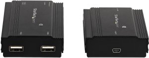 Stacja/replikator StarTech .com 4 Port USB 2.0 Extender-Hub przez pojedynczy kabel CAT5e/CAT6 Ethernet (RJ45) - 100 m - USB Extender Hub Adapter - obudowa metalowa - Zewnętrzne zasilanie - 480 Mbit/s (USB2004EXT100) - Rozszerzenie USB - USB 2.0 - przez CA 5
