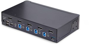 StarTech.com 4-Port DisplayPort 1.4 KVM Switch, 8K 60Hz / 4K 144Hz, 2x USB 3.0 Ports, 4x USB 2.0 Ports, Hotkey Switching, TAA Compliant (D86A2-4-PORT-8K-KVM) - KVM-/Audio-/USB-Switch - 4 x KVM/Audio/USB - 1 lokaler Benutzer - Desktop - TAA-konform 6