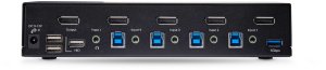 StarTech.com 4-Port DisplayPort 1.4 KVM Switch, 8K 60Hz / 4K 144Hz, 2x USB 3.0 Ports, 4x USB 2.0 Ports, Hotkey Switching, TAA Compliant (D86A2-4-PORT-8K-KVM) - KVM-/Audio-/USB-Switch - 4 x KVM/Audio/USB - 1 lokaler Benutzer - Desktop - TAA-konform 8