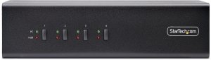 StarTech.com 4-Port Dual-Monitor DisplayPort KVM Switch, 4K 60Hz, 2x USB 5Gbps Hub Ports, 2x USB 2.0 HID Ports, Hotkey and Push-Button Switching, TAA Compliant - 3.5mm Audio, HDCP (P4DD46A2-KVM-SWITCH) - KVM-/Audio-Switch - 4 x KVM/Audio/USB - 1 loka 3