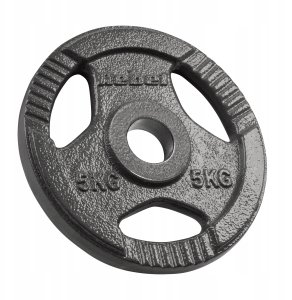 Obciążenie żeliwne olimpijskie zestaw 4x5kg, otwór 51mm, talerz z uchwytami, REBEL ACTIVE 3