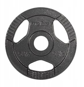 Obciążenie żeliwne olimpijskie zestaw 4x5kg, otwór 51mm, talerz z uchwytami, REBEL ACTIVE 4