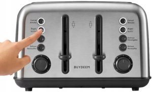 Toster BUYDEEM Toster na 4 kromki, model DT640E, kolor Stal nierdzewna, EU 4