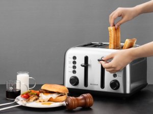 Toster BUYDEEM Toster na 4 kromki, model DT640E, kolor Stal nierdzewna, EU 6