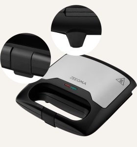 Opiekacz Do Tostów Kanapek Sandwich Toster Elektryczny Srebrny 750W 14