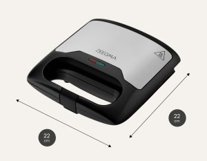 Opiekacz Do Tostów Kanapek Sandwich Toster Elektryczny Srebrny 750W 15