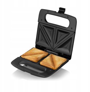 Opiekacz Do Tostów Kanapek Sandwich Toster Elektryczny Srebrny 750W 2