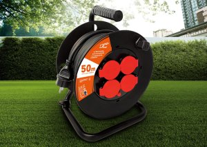 Przedłużacz bębnowy 4 gniazda z uziemieniem 50m 2