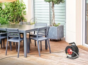 Przedłużacz bębnowy 4 gniazda z uziemieniem 50m 3