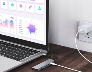 HUB USB Adapter 6w1 HUB USB-C HDMI SD 4K Macbook M1 AIR 5