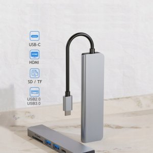 HUB USB Adapter 6w1 HUB USB-C HDMI SD 4K Macbook M1 AIR 6
