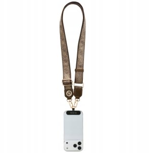 Uniwersalna smycz Guess Universal CBDY   4G Tether Patch Strass Metal Logo brązowy 2