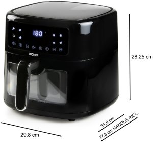 DOMO DO1134FR Frytkownica beztłuszczowa 1500W, 6 L, czarna 26