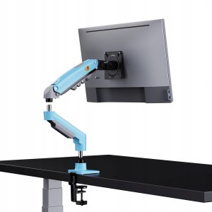 F80-XM Gulf Blue Solidny Ergonomiczny Uchwyt do Monitora 17'-30' Regulacja 3D VESA PIVOT 3