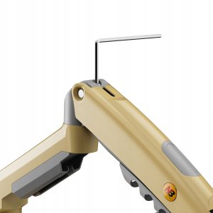 F80-XD Lava Yellow Solidny Ergonomiczny Uchwyt do Monitora 17'-30' Regulacja 3D VESA PIVOT 10