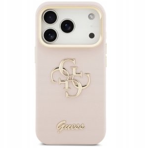 Guess Grained Big 4G & Stand Camera Case for iPhone 17 Pro Pink 3
