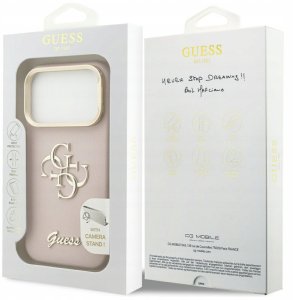 Guess Grained Big 4G & Stand Camera Case for iPhone 17 Pro Pink 8