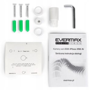 EVERMAX EVX-IP5ZB02-IR-Ai-W Kamera IP tubowa biała 5Mpx 2.7-13.5mm IR 60m AI IP67 mikrofon 4