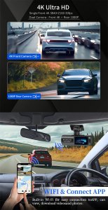 KAMERA SAMOCHODOWA WIDEOREJESTRATOR REJESTRATOR JAZDY COFANIA WIDEO HD FULL 8