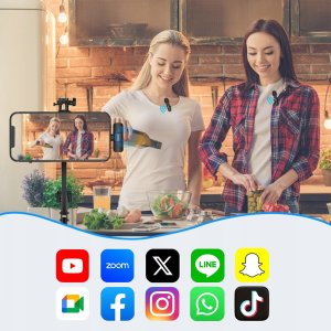 Mini Mikrofon Krawatowy Bezprzewodowy Pojemnościowy Telefon Komputer USB-C 11