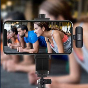 Mini Mikrofon Krawatowy Bezprzewodowy Pojemnościowy Telefon Komputer USB-C 15