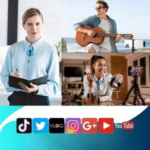 Mini Mikrofon Krawatowy Bezprzewodowy Pojemnościowy Telefon Komputer USB-C 3