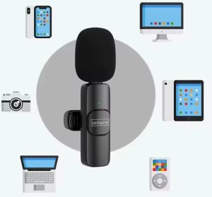 Mini Mikrofon Krawatowy Bezprzewodowy Pojemnościowy Telefon Komputer USB-C 7