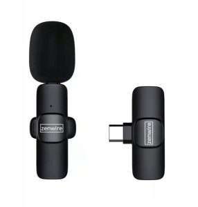 Mini Mikrofon Krawatowy Bezprzewodowy Pojemnościowy Telefon Komputer USB-C 8