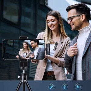 Mini Mikrofon Krawatowy Bezprzewodowy Pojemnościowy Telefon Komputer USB-C 9