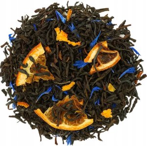 Herbata czarna EARL GREY DELUXE pomarańcze bławatek limonki na prezent 120g - herbata liściasta sypana mieszanka napar susz 2