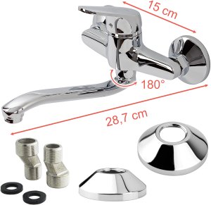 Bateria umywalkowa Avapax Welora ścienna chrom (ABWE7311O1-U) 8