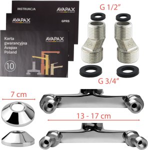 Bateria umywalkowa Avapax Welora ścienna chrom (ABWE7311O1-U) 9