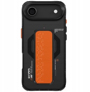 Skinarma Haxa Case for iPhone Air Magnetic Charging + Grip Stand Graphite 3