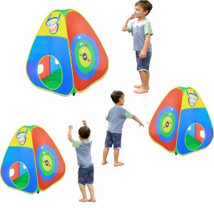 NAMIOTY DLA DZIECI Z TUNELAMI 5w1 SUCHY BASEN DOMEK + TARCZA DO DOMU OGRODU 4