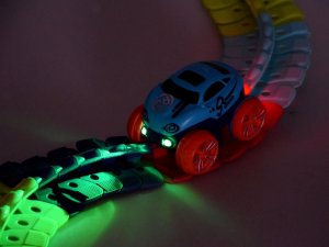 Kolorowy giętki tor 184 ele autko trasa 4m ZA4379 13