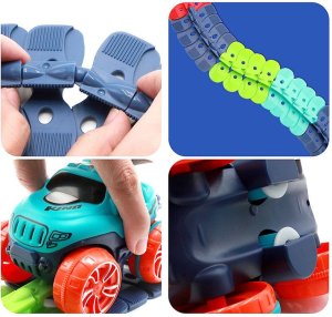 Kolorowy giętki tor 184 ele autko trasa 4m ZA4379 8