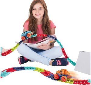 Kolorowy giętki tor 184 ele autko trasa 4m ZA4379 9