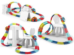 Kolorowy giętki tor 184 ele autko trasa 4m ZA4379 10