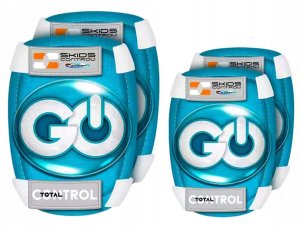 Regulowany zestaw ochronny dla dzieci Kask + ochraniacze NIEBIESKI SP0857 3